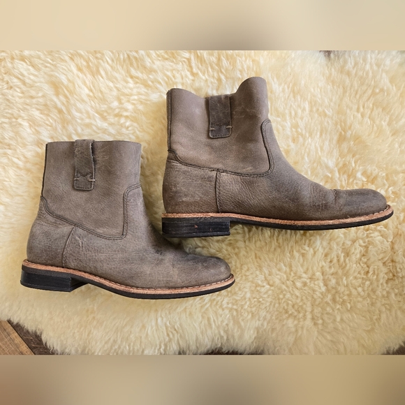 Roots Leather Shorty Boots Grey Brown - 6.5 - Picture 4 of 6